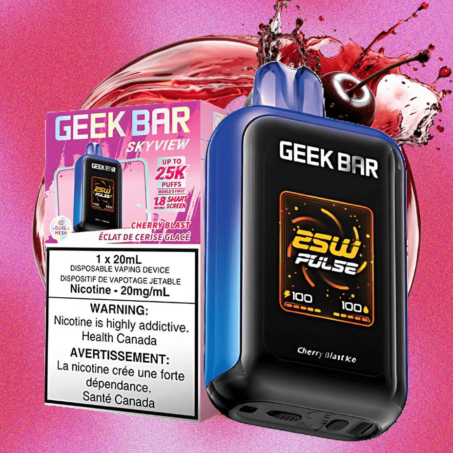 Geek Bar Skyview 25K Disposable Vape -Cherry Blast 25000 Puffs / 20mg Vapexcape Vape and Bong Shop Regina Saskatchewan