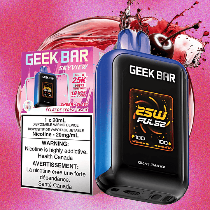 Geek Bar Skyview 25K Disposable Vape -Cherry Blast 25000 Puffs / 20mg Vapexcape Vape and Bong Shop Regina Saskatchewan