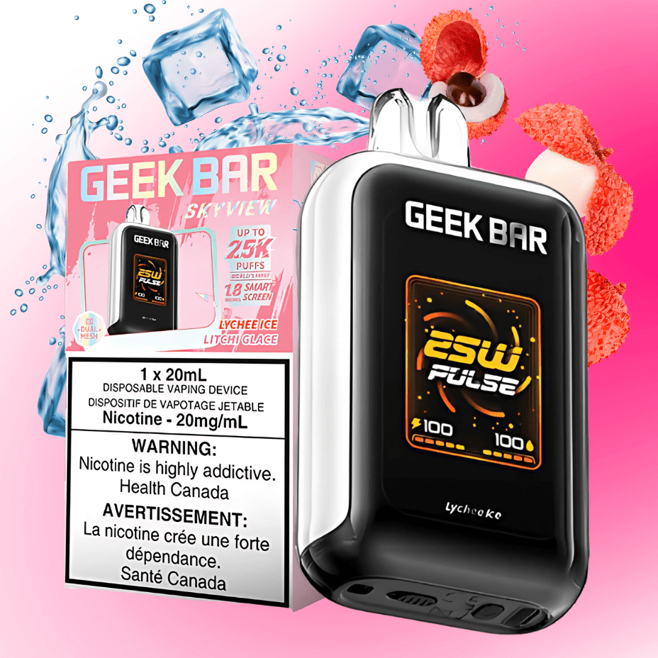 Geek Bar Skyview 25K Disposable Vape -Lychee Ice 25000 Puffs / 20mg Vapexcape Vape and Bong Shop Regina Saskatchewan