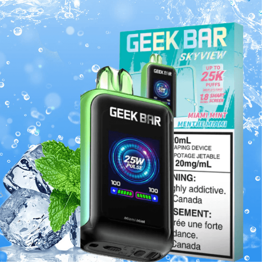 Geek Bar Skyview 25K Disposable Vape-Miami Mint Vapexcape Vape and Bong Shop Regina Saskatchewan