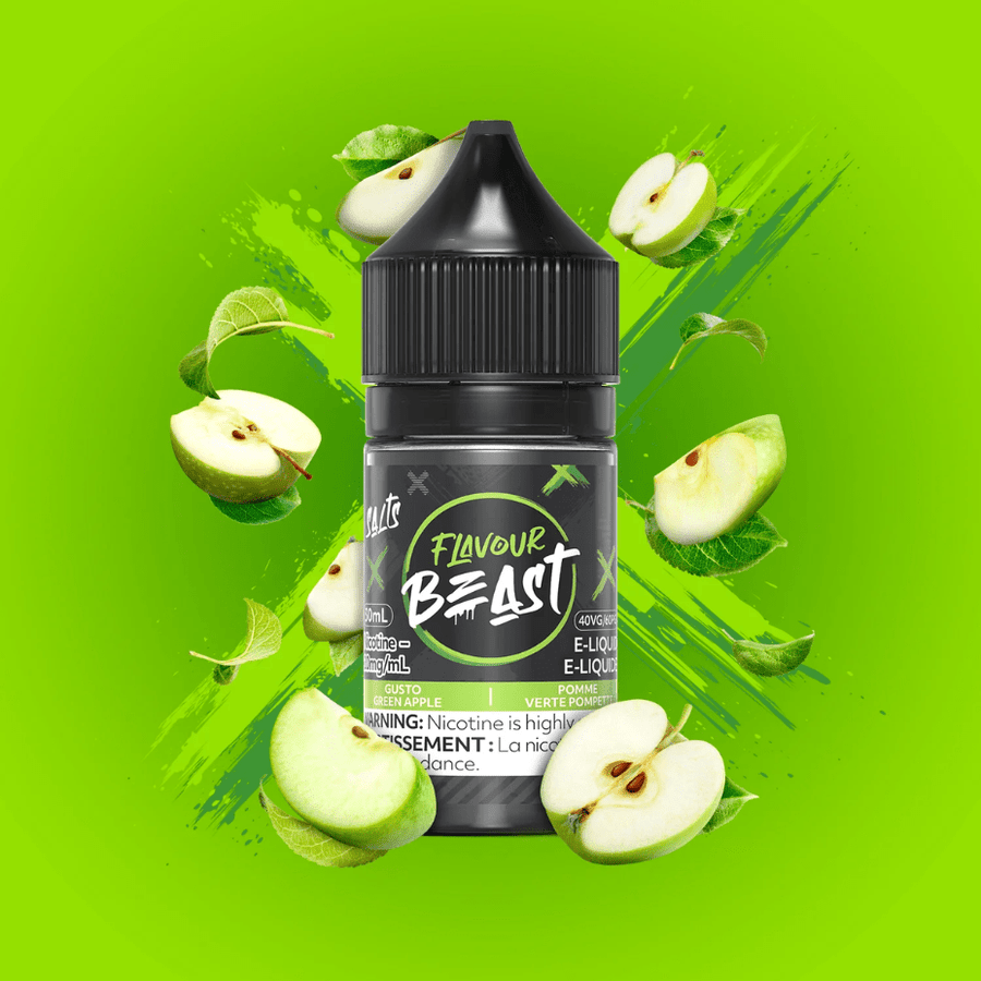 Gusto Green Apple Salts by Flavour Beast E-Liquid 30ml / 20mg Vapexcape Vape and Bong Shop Regina Saskatchewan