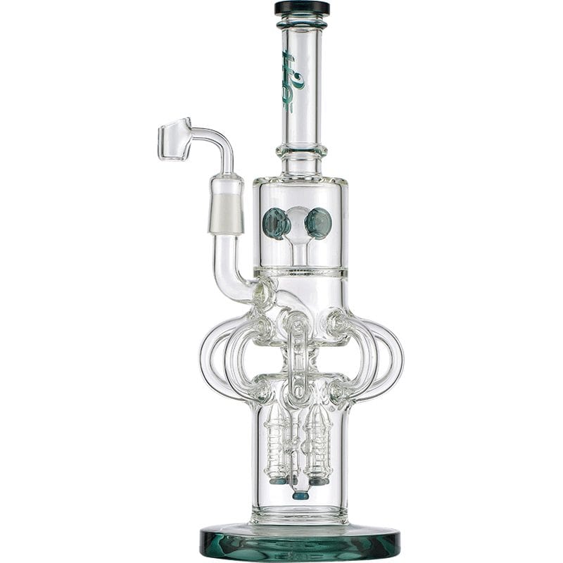 H2O Glass 7mm Bong with 4 Rocket Percs-20" Vapexcape Vape and Bong Shop Regina Saskatchewan