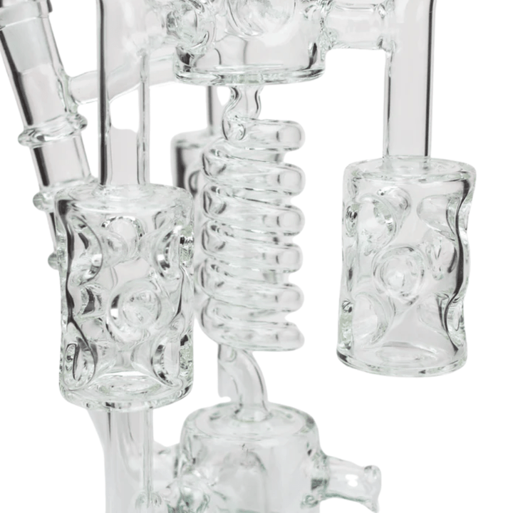 H2O Glass Percolated Coil Recycler-21" Vapexcape Vape and Bong Shop Regina Saskatchewan