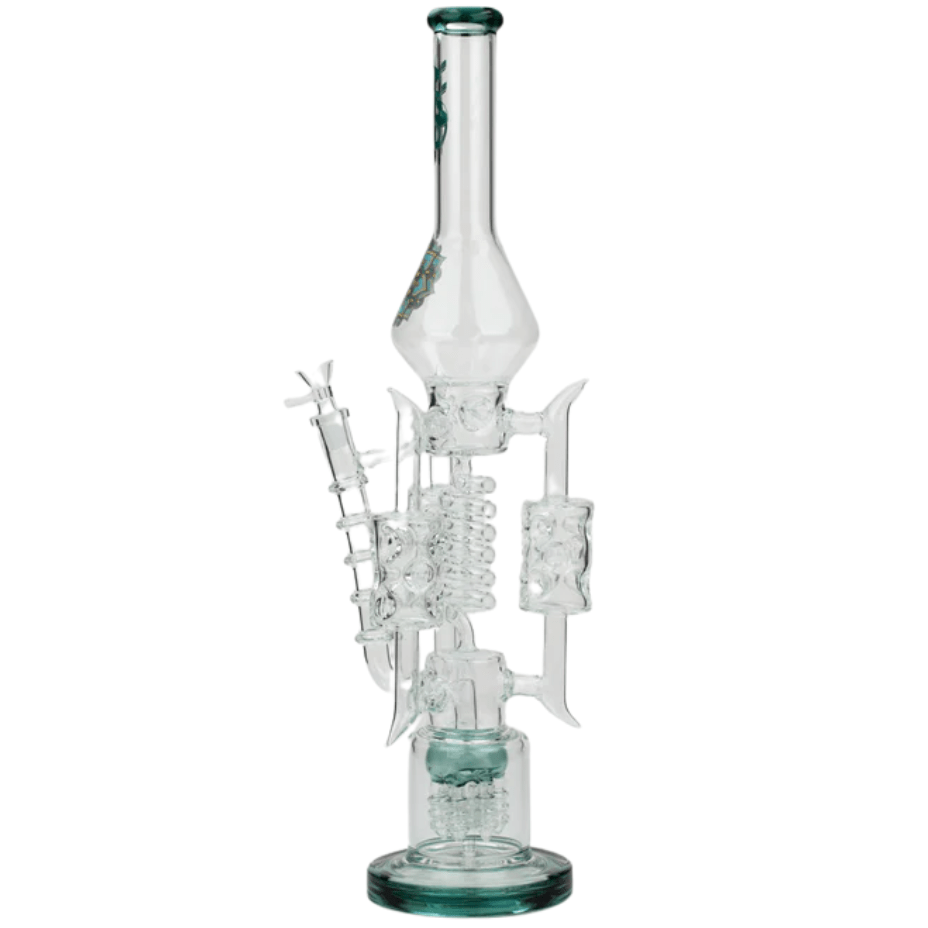 H2O Glass Percolated Coil Recycler-21" Vapexcape Vape and Bong Shop Regina Saskatchewan