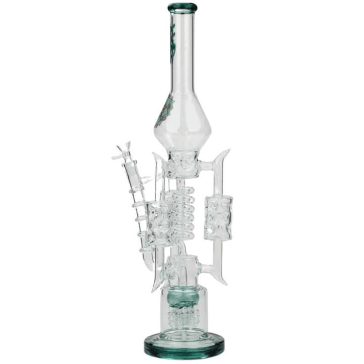 H2O Glass Percolated Coil Recycler-21" Vapexcape Vape and Bong Shop Regina Saskatchewan