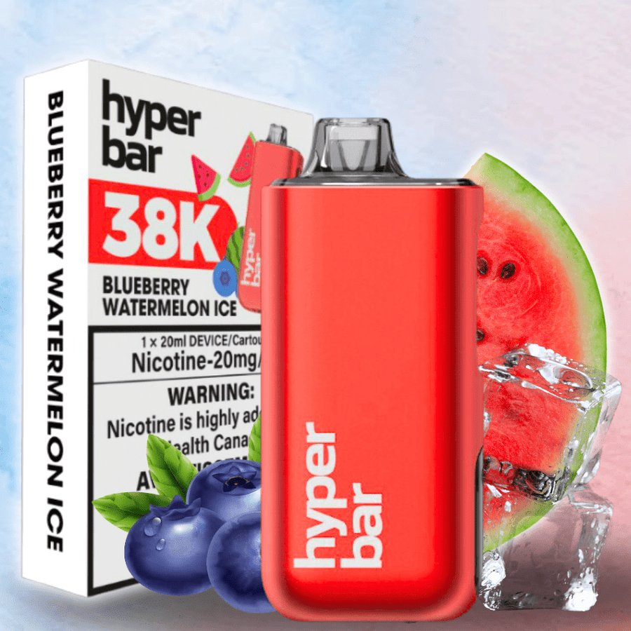 Hyper Bar BE38000 Disposable Vape-Blueberry Watermelon Ice 38000 Puffs / 20mg Vapexcape Vape and Bong Shop Regina Saskatchewan