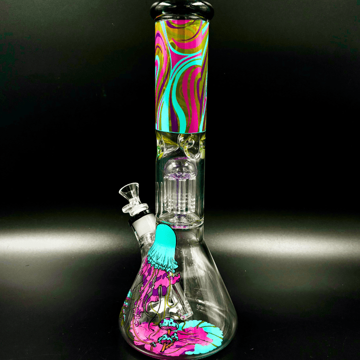 Infyniti Untamed 7mm Jellyfish Beaker w/ Tree Perc 14" Vapexcape Vape and Bong Shop Regina Saskatchewan