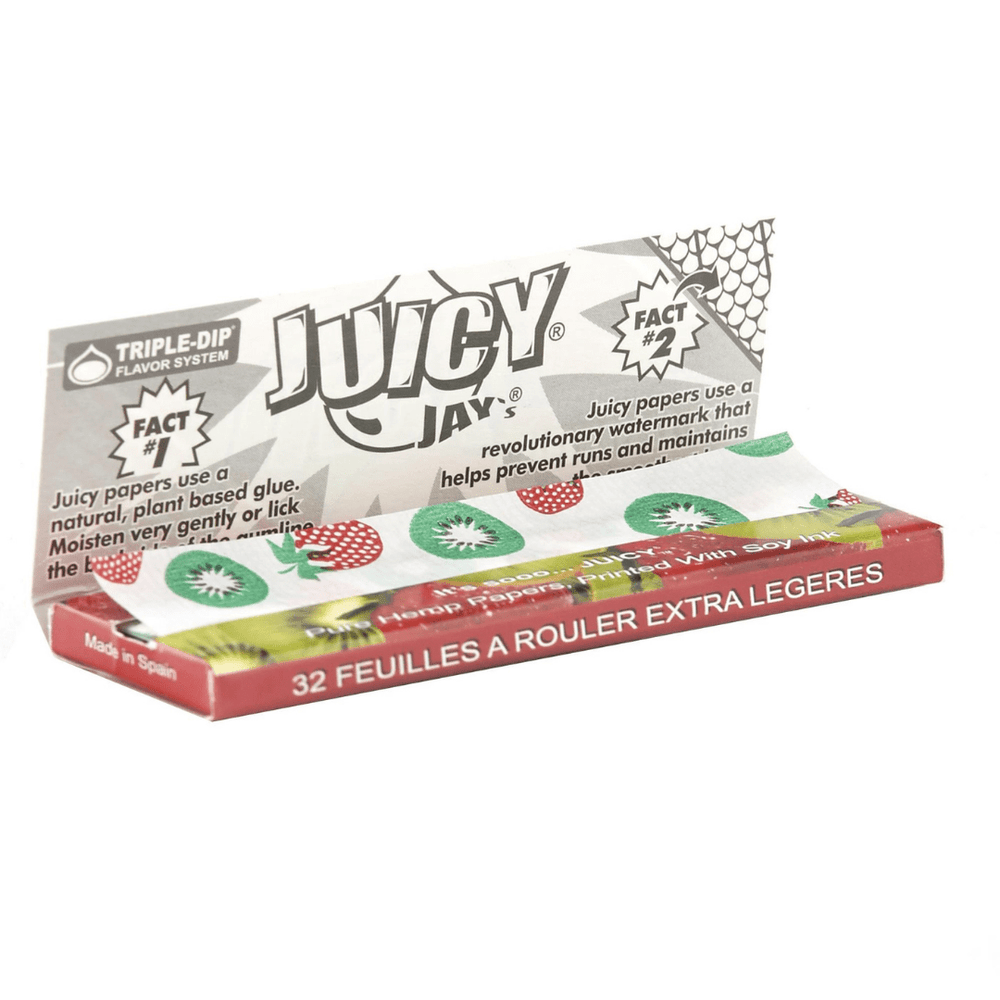 Juicy Jay's Strawberry Kiwi Flavoured Rolling Papers 1 1/4 1¼ / Strawberry Kiwi Vapexcape Vape and Bong Shop Regina Saskatchewan