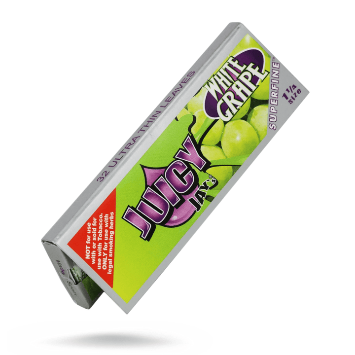 Juicy Jay's Super Fine White Grape Flavoured Rolling Papers 1 1/4 1¼ / White Grape Vapexcape Vape and Bong Shop Regina Saskatchewan