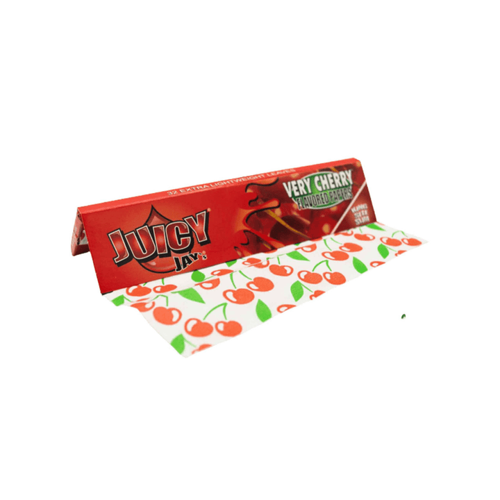 Juicy Jay's Very Cherry Flavoured Rolling Papers 1 1/4 1¼ / Very Cherry Vapexcape Vape and Bong Shop Regina Saskatchewan