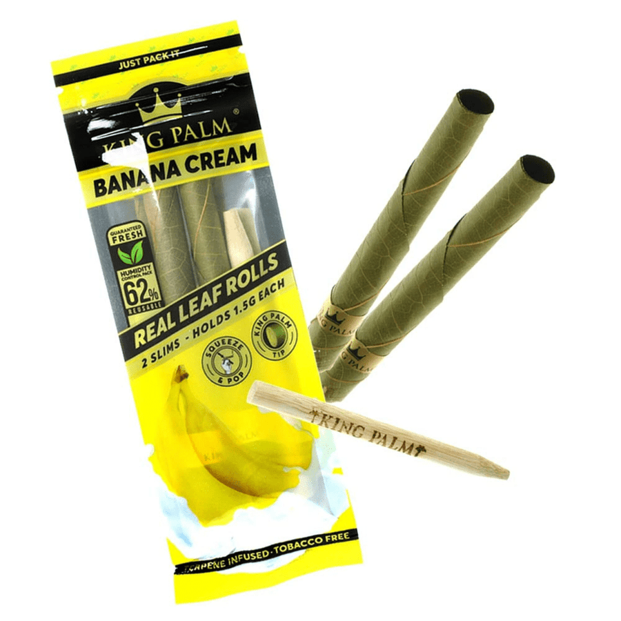 King Palm 2 Slim Rolls-Banana Cream Vapexcape Vape and Bong Shop Regina Saskatchewan