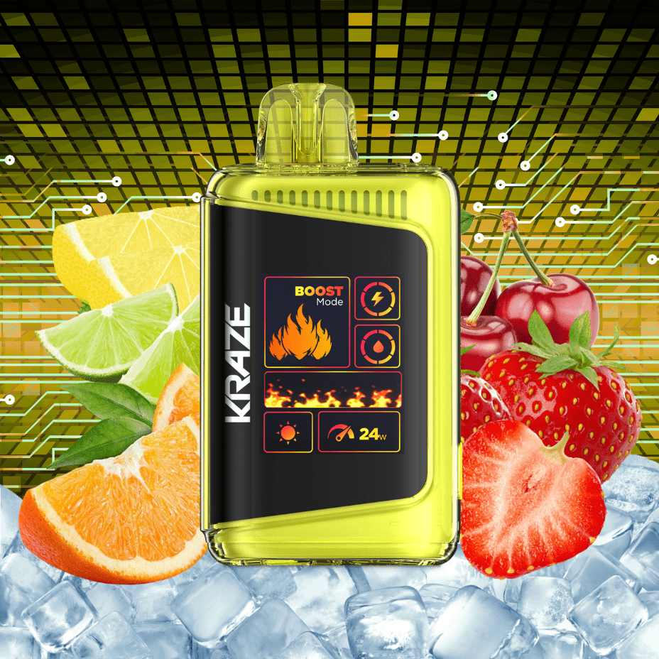 Kraze HD Mega 20k Disposable Vape - Fruit Flash Ice 20000 Puffs / 20mg Vapexcape Vape and Bong Shop Regina Saskatchewan