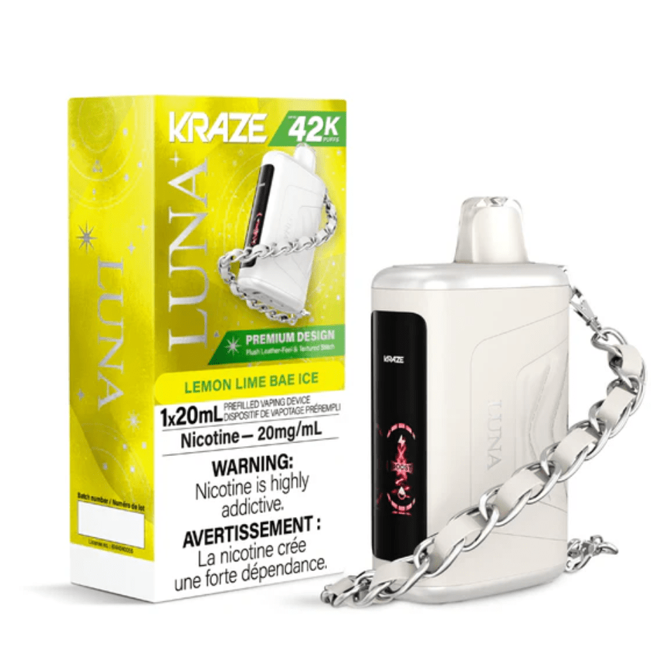 Kraze Luna Disposable Vape-Lemon Lime Bae Ice Vapexcape Vape and Bong Shop Regina Saskatchewan