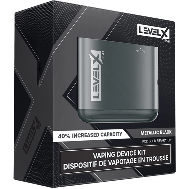 Level X Battery-1000 mAh 850mAh / Metallic Black Vapexcape Vape and Bong Shop Regina Saskatchewan