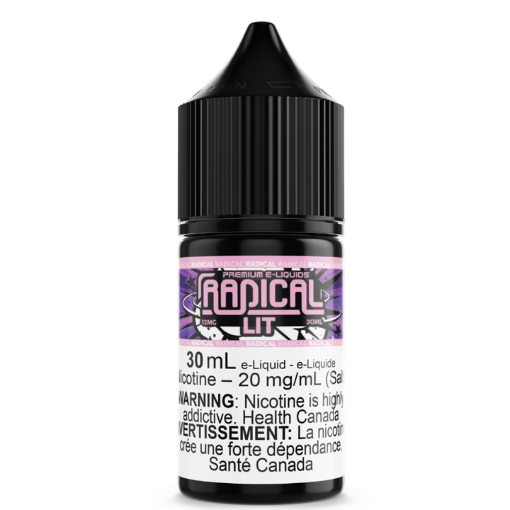 Lit Salt Nic by Radical E-liquid 30ml / 12mg Vapexcape Vape and Bong Shop Regina Saskatchewan