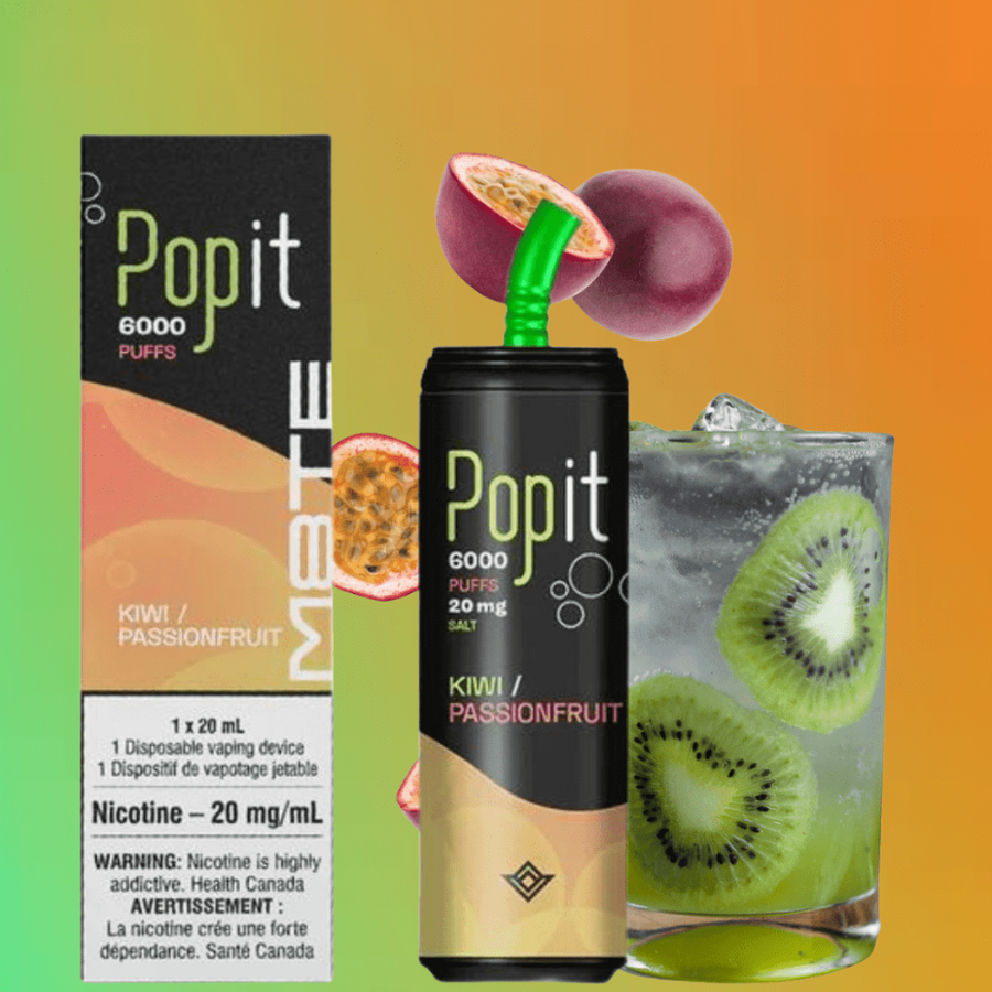 M8TE Popit 6000 Disposable Vape-Kiwi Passionfruit 6000 Puffs / 20mg Vapexcape Vape and Bong Shop Regina Saskatchewan