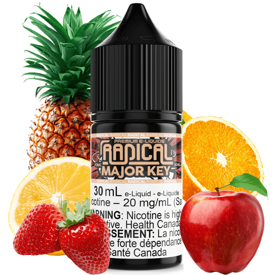 Major Key Salt Nic by Radical E-liquid 30ml / 12mg Vapexcape Vape and Bong Shop Regina Saskatchewan