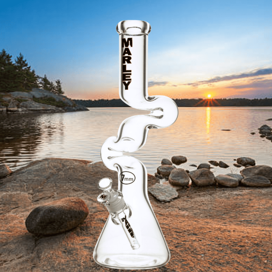 Marley 7mm 3-Arm Zong Bong-17" Vapexcape Vape and Bong Shop Regina Saskatchewan