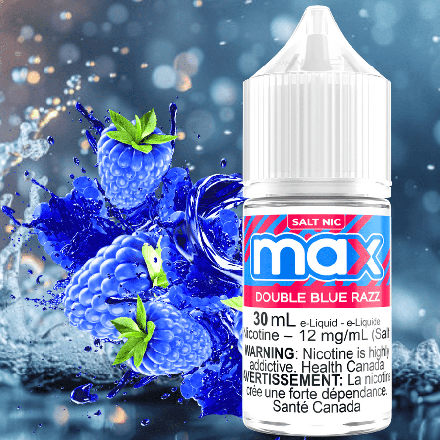 Max E-Liquid - Double Blue Razz Salt Vapexcape Vape and Bong Shop Regina Saskatchewan