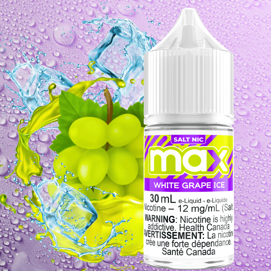 Max E-Liquid - White Grape Ice Salt 30mL / 12mg Vapexcape Vape and Bong Shop Regina Saskatchewan