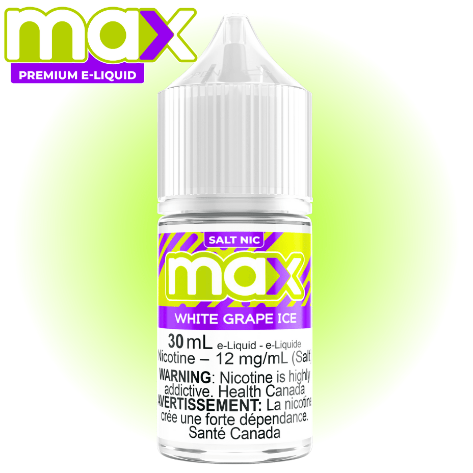 Max E-Liquid - White Grape Ice Salt Vapexcape Vape and Bong Shop Regina Saskatchewan