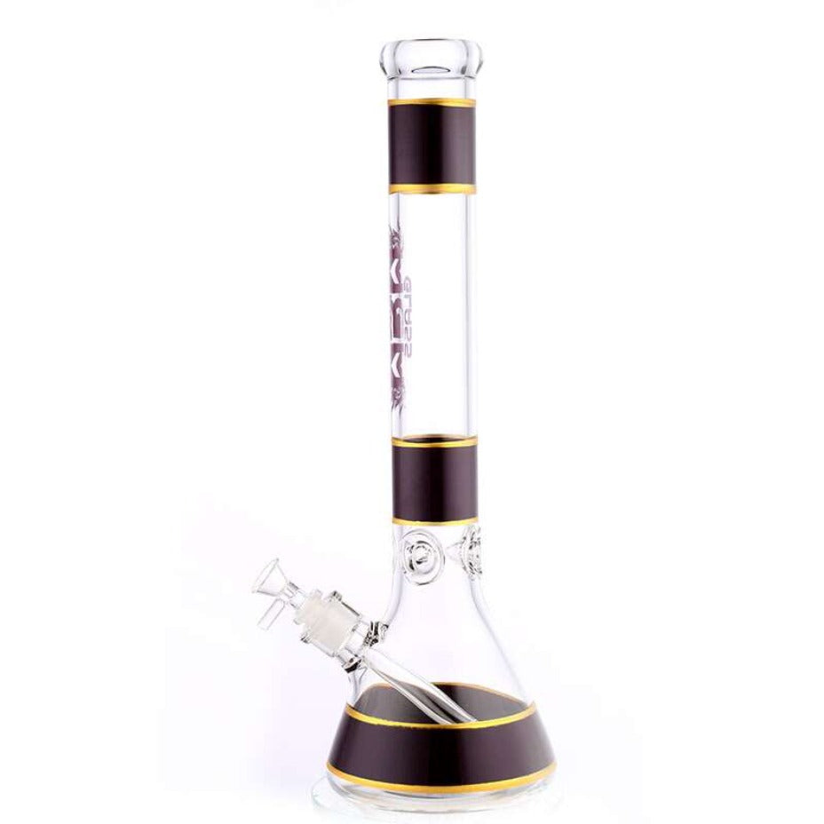 MGM Glass 7mm Banded Logo Beaker Bong-18" 7mm / Purple Vapexcape Vape and Bong Shop Regina Saskatchewan