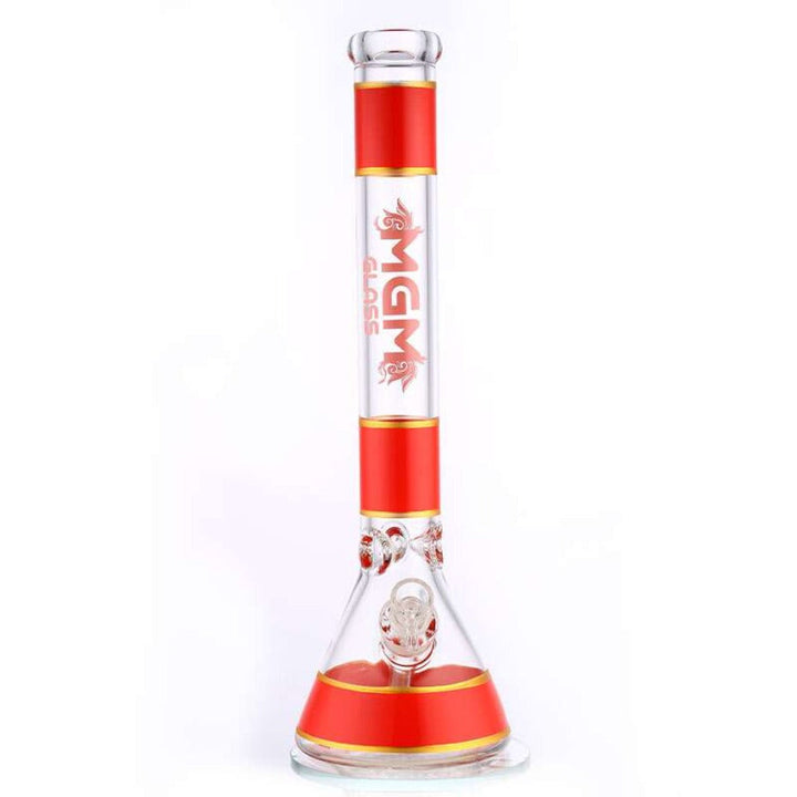 MGM Glass 7mm Banded Logo Beaker Bong-18" Vapexcape Vape and Bong Shop Regina Saskatchewan