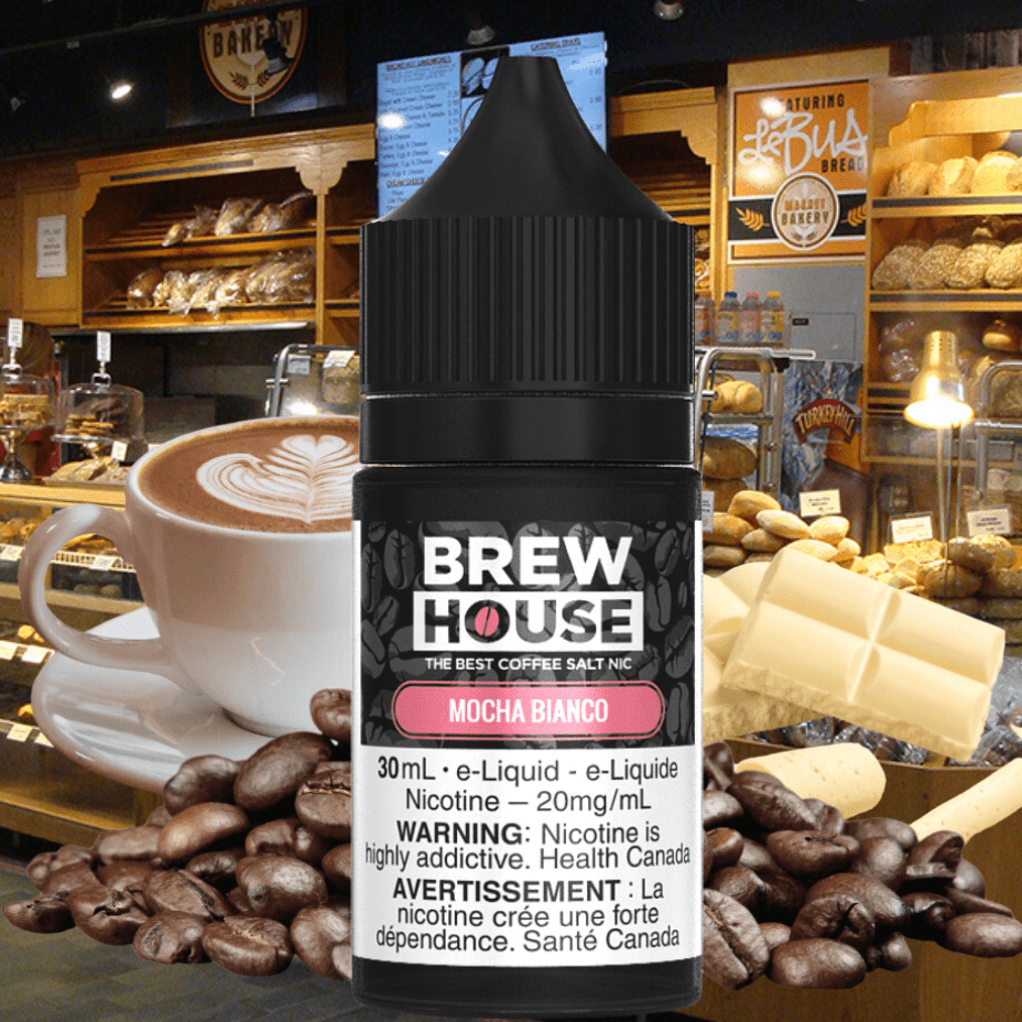 Mocha Bianco Salt by Brew House E-Liquid Vapexcape Vape and Bong Shop Regina Saskatchewan