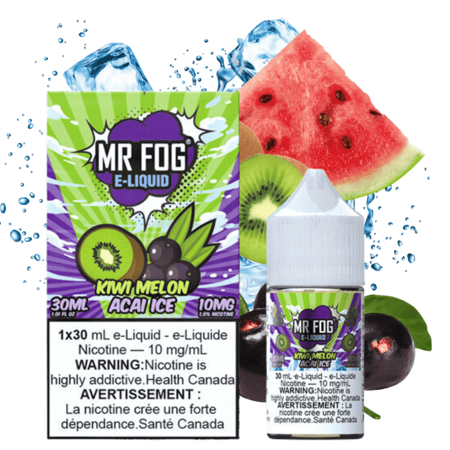 Mr. Fog Salt-Kiwi Melon Acai Ice-30ml 30ml / 20mg Vapexcape Vape and Bong Shop Regina Saskatchewan