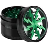 Mr. Kief Lightning Bolt 4-Piece Herb Grinder-63mm 63mm / Green Vapexcape Vape and Bong Shop Regina Saskatchewan