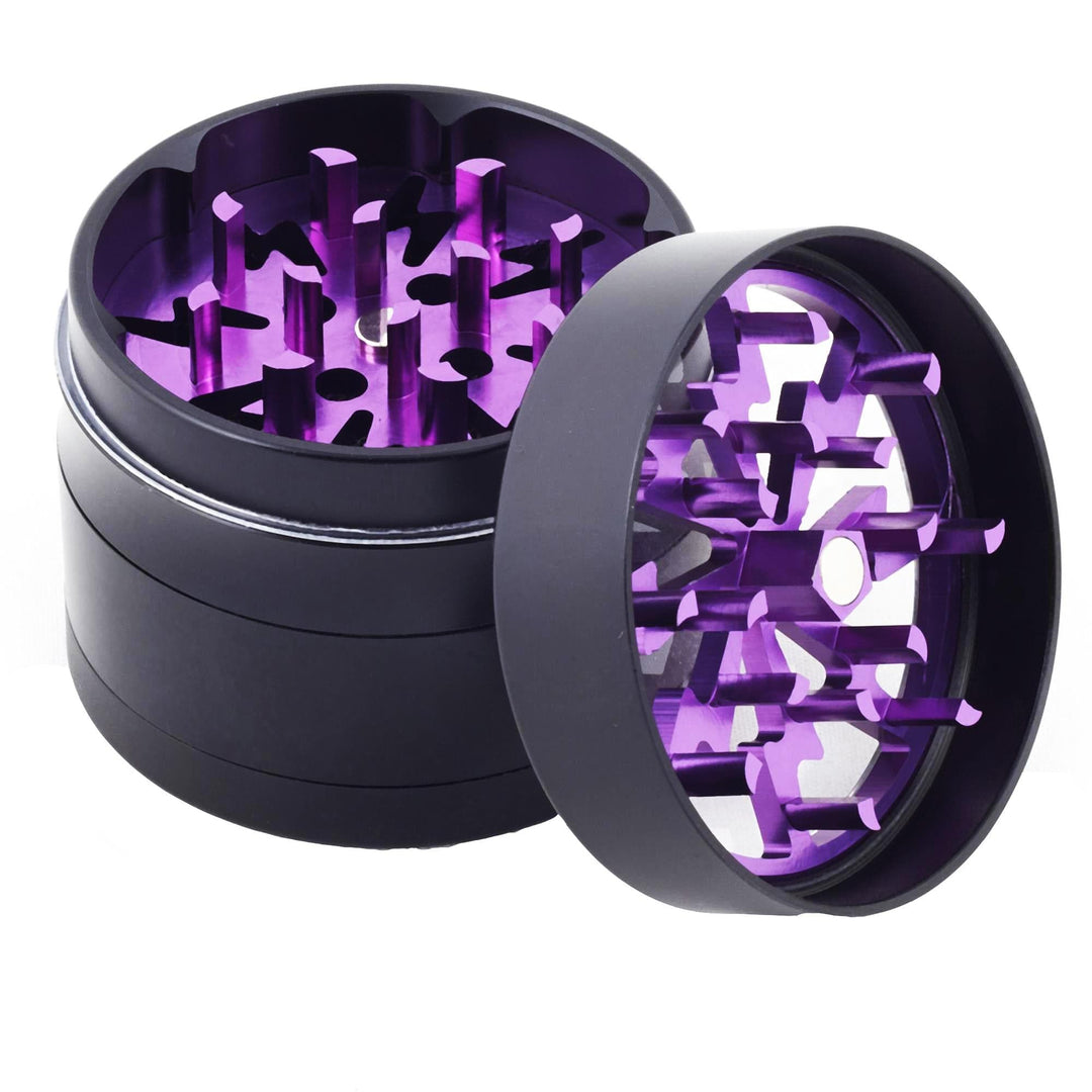 Mr. Kief Lightning Bolt 4-Piece Herb Grinder-63mm 63mm / Purple Vapexcape Vape and Bong Shop Regina Saskatchewan