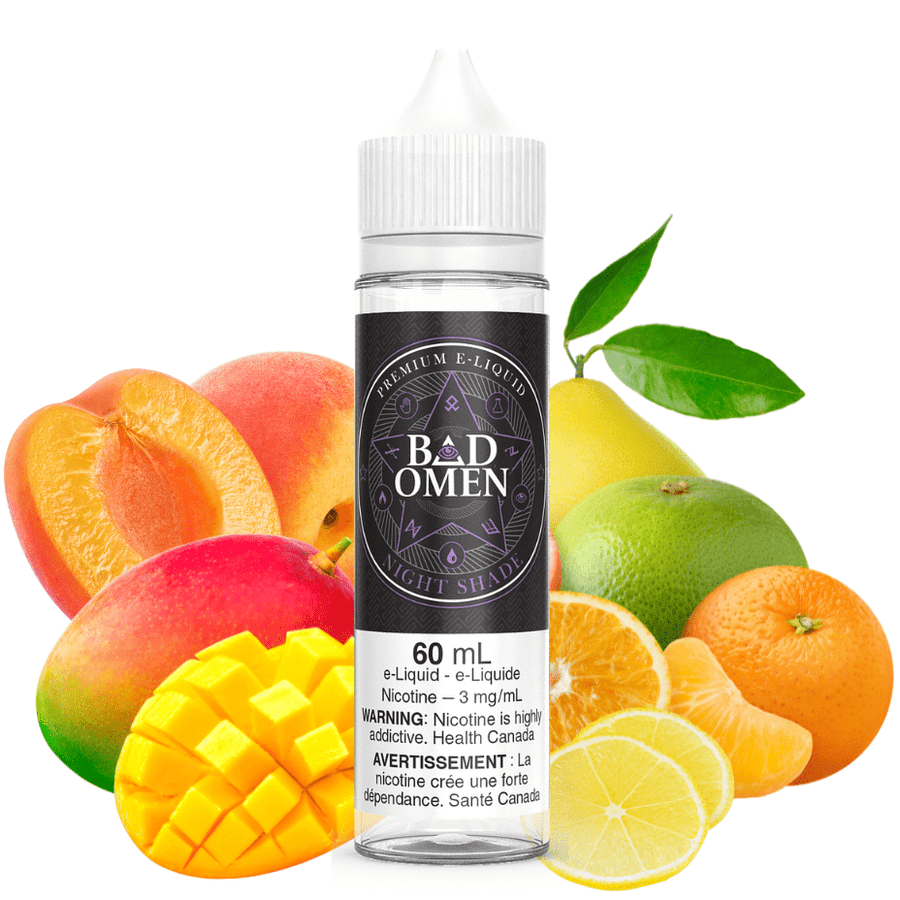 Night Shade By Bad Omen E-Liquid 60ml / 3mg Vapexcape Vape and Bong Shop Regina Saskatchewan