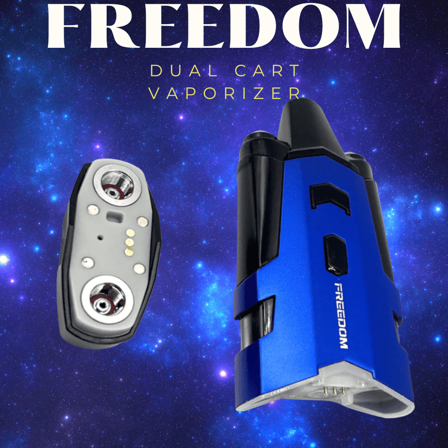 Nova Freedom Dual Cart Vaporizer Blue Vapexcape Vape and Bong Shop Regina Saskatchewan