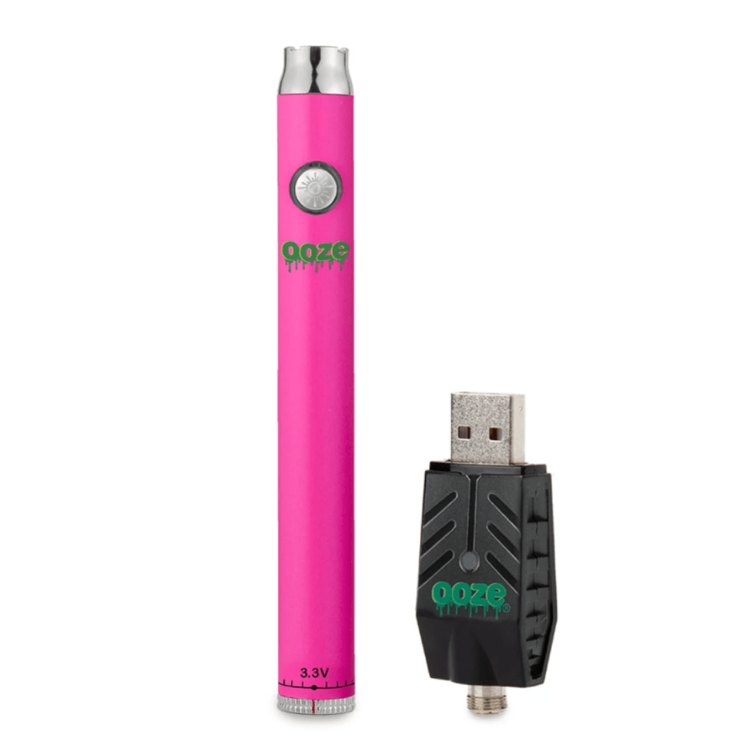 OOZE Slim Twist 510 Adjustable Battery 320mAh / Atomic Pink Vapexcape Vape and Bong Shop Regina Saskatchewan