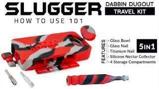 Ooze Slugger Silicone Dab Dugout Red & Black Vapexcape Vape and Bong Shop Regina Saskatchewan