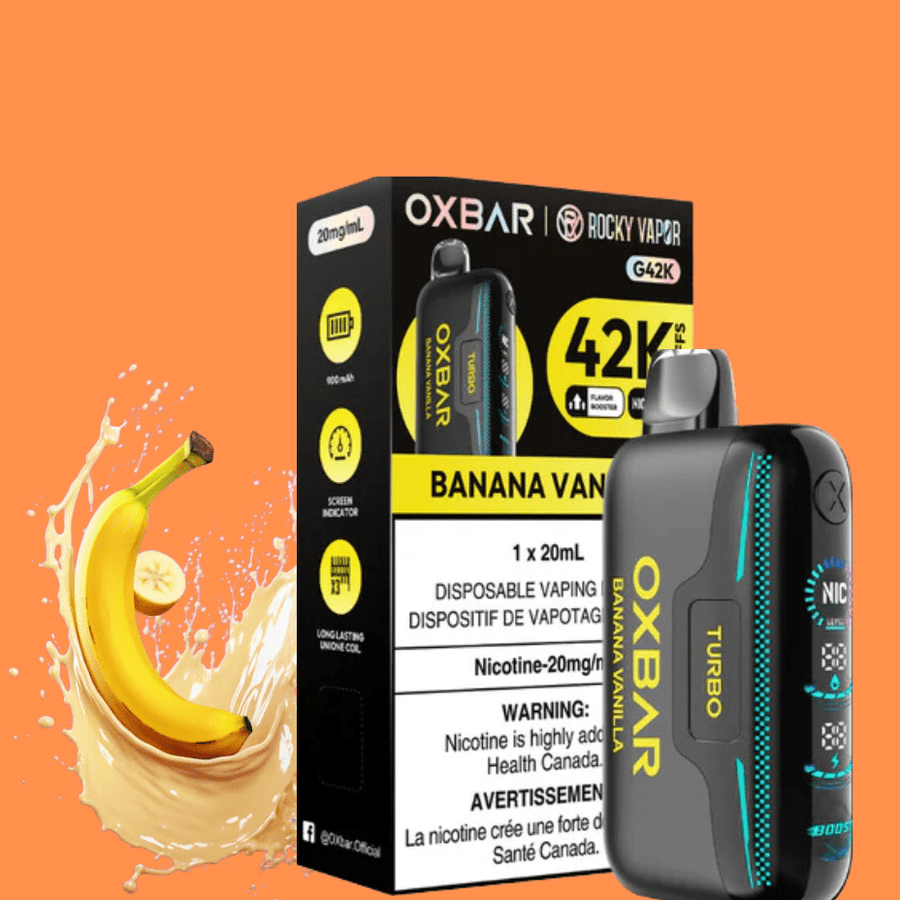 Oxbar G42k Disposable Vape-Banana Vanilla Vapexcape Vape and Bong Shop Regina Saskatchewan