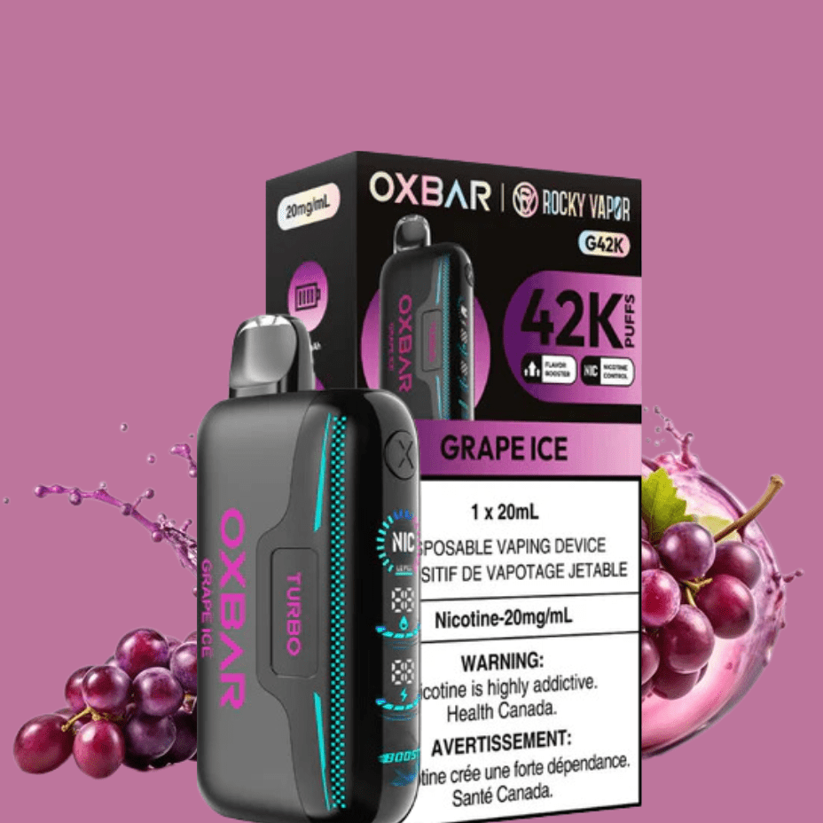 Oxbar G42k Disposable Vape-Grape Ice Vapexcape Vape and Bong Shop Regina Saskatchewan