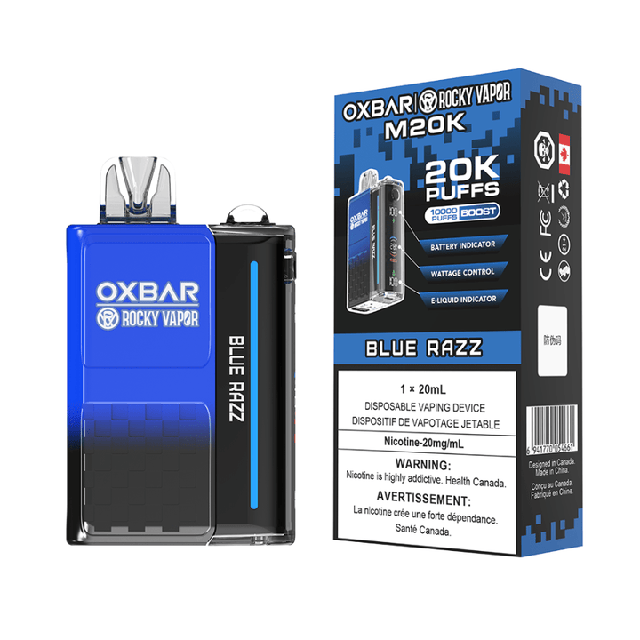 OXBAR M20K Disposable Vape - Blue Razz 20mg / 20000 Puffs Vapexcape Vape and Bong Shop Regina Saskatchewan