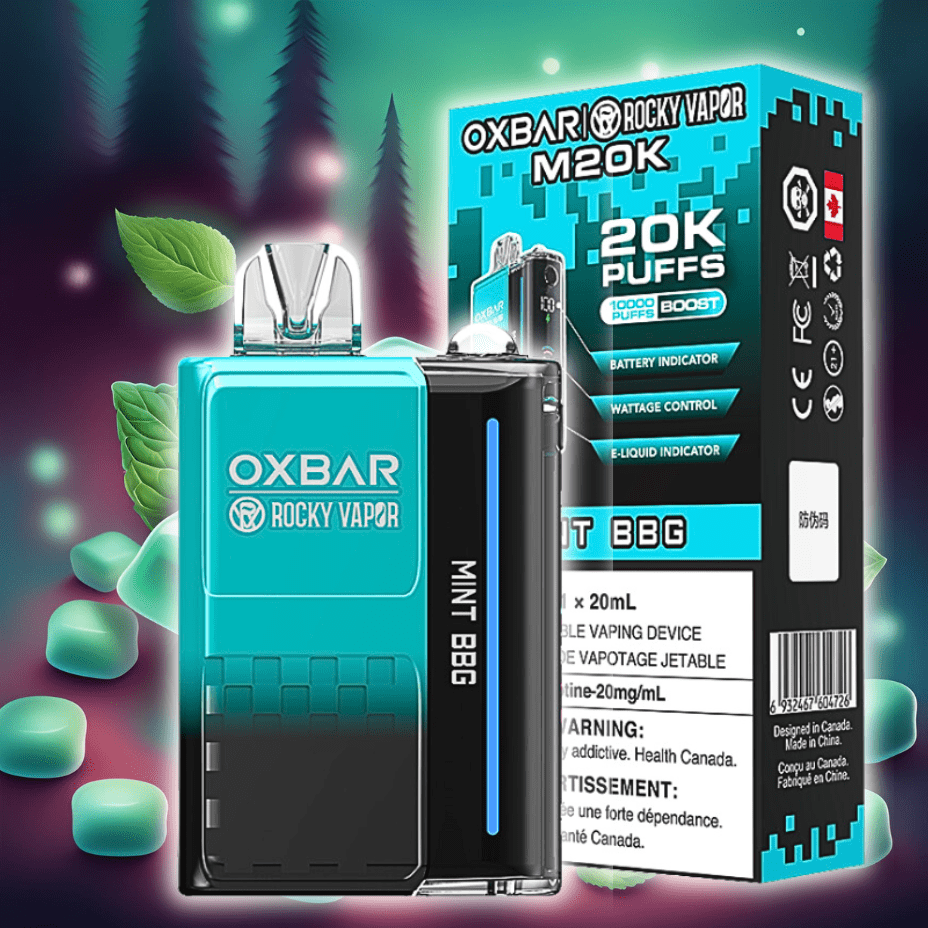 OXBAR M20K Disposable Vape - Mint BBG 20000 Vapexcape Vape and Bong Shop Regina Saskatchewan