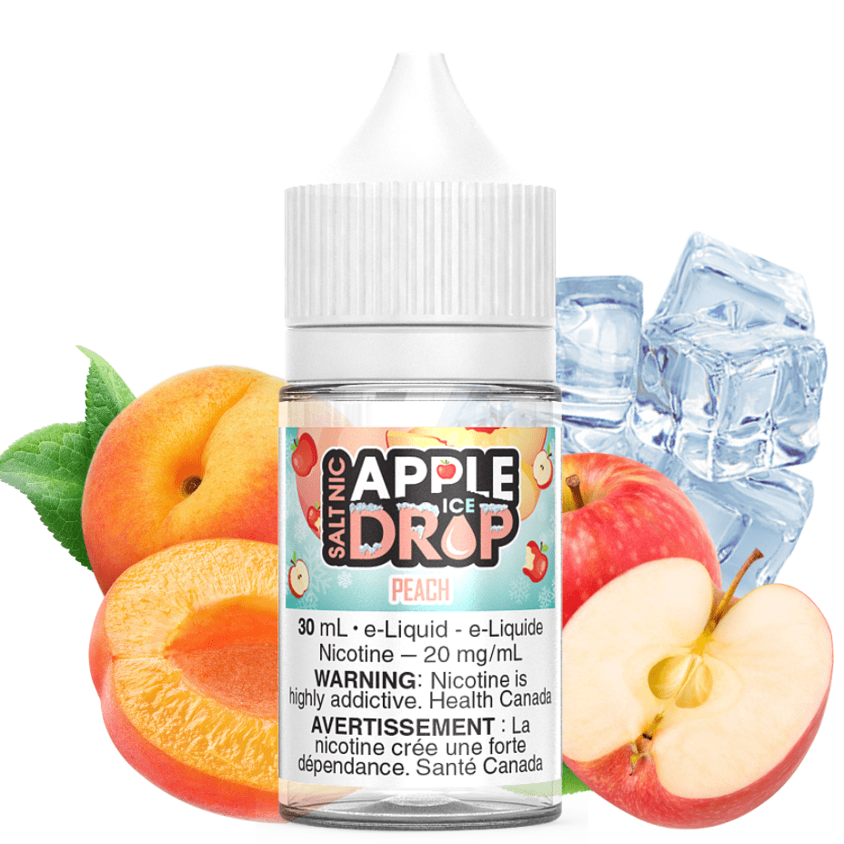 Peach Ice Salt by Apple Drop E-Liquid 30ml / 12mg Vapexcape Vape and Bong Shop Regina Saskatchewan