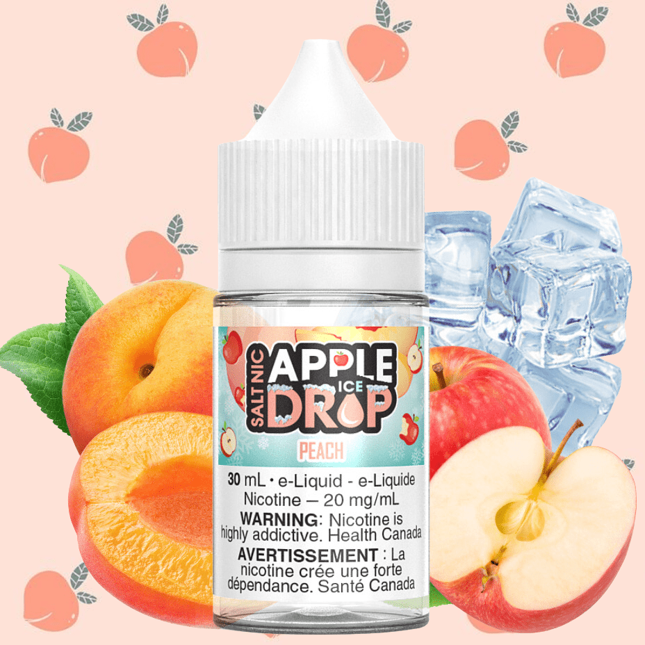 Peach Ice Salt by Apple Drop E-Liquid Vapexcape Vape and Bong Shop Regina Saskatchewan