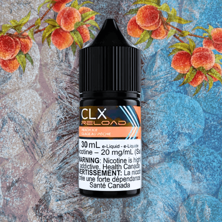 Peach Ice Salt by CLX Reload E-Liquid 30mL / 10mg Vapexcape Vape and Bong Shop Regina Saskatchewan