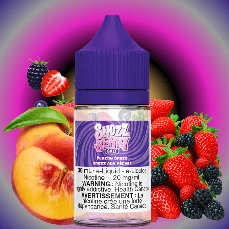 Peach Snozz Salt By Snozzberry E-Liquid Vapexcape Vape and Bong Shop Regina Saskatchewan