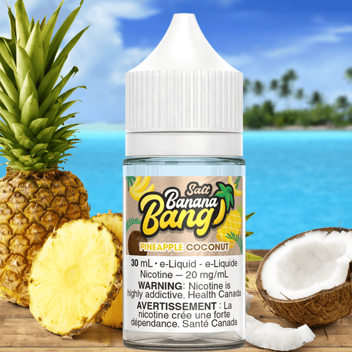 Pineapple Coconut Salt by Banana Bang E-Liquid Vapexcape Vape and Bong Shop Regina Saskatchewan