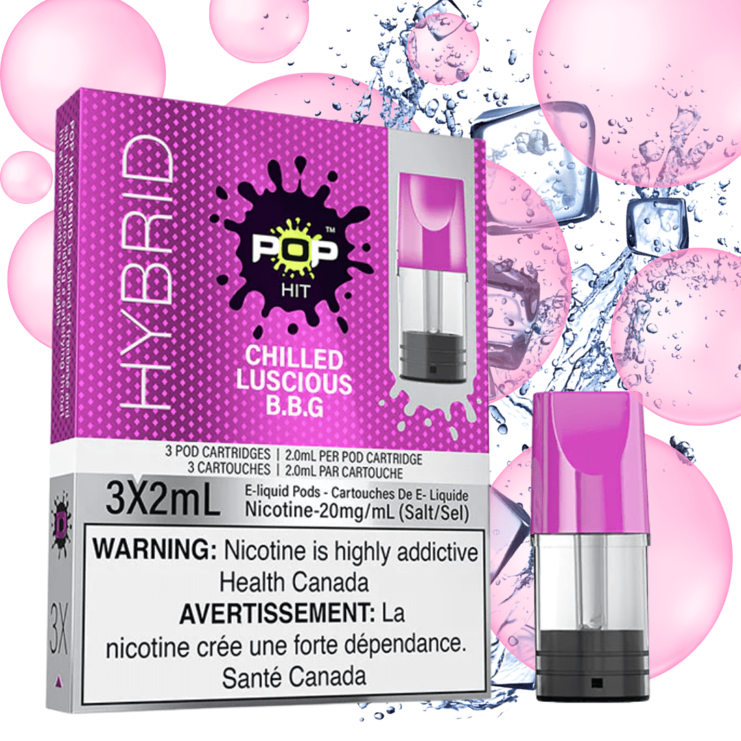 POP Hit Hybrid Pod- Chilled Luscious B.B.G (S-Compatible) 3pk / 20mg Vapexcape Vape and Bong Shop Regina Saskatchewan