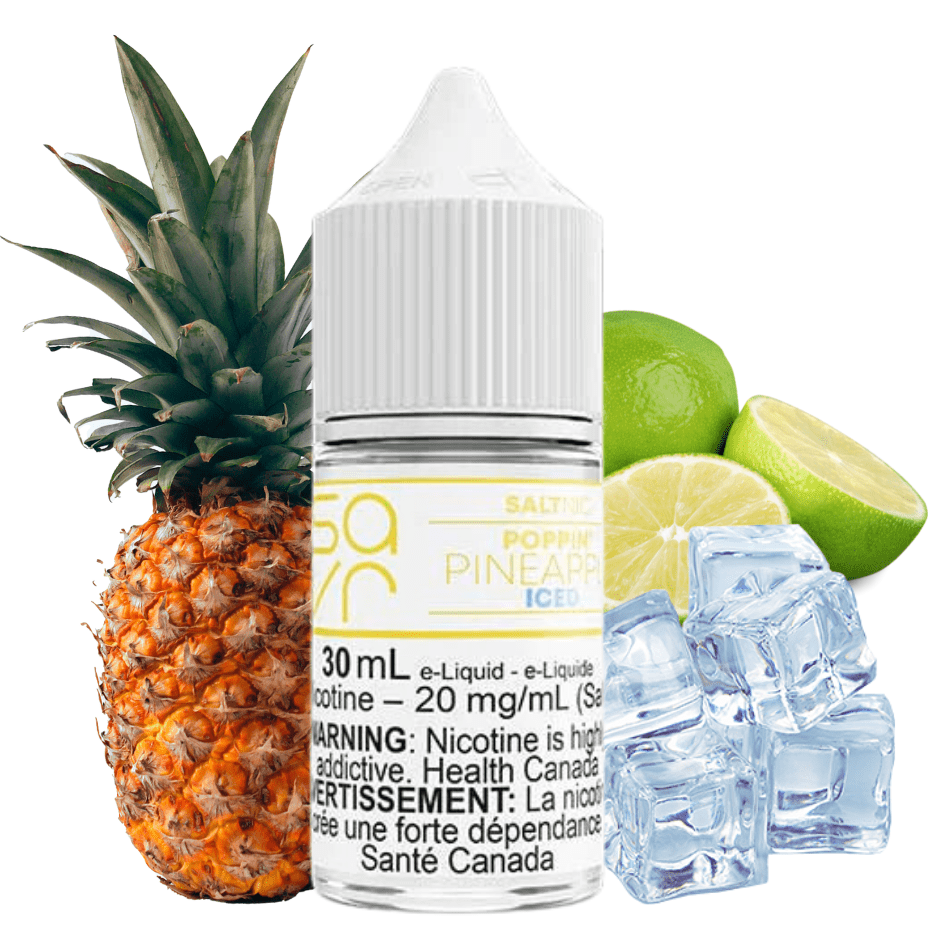 Poppin' Pineapple Iced Salt by Savr E-Liquid 10mg Vapexcape Vape and Bong Shop Regina Saskatchewan