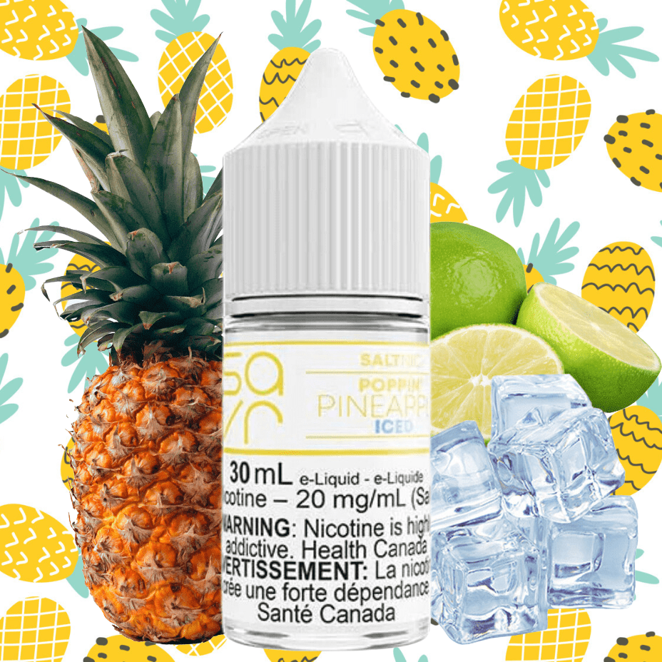 Poppin' Pineapple Iced Salt by Savr E-Liquid Vapexcape Vape and Bong Shop Regina Saskatchewan