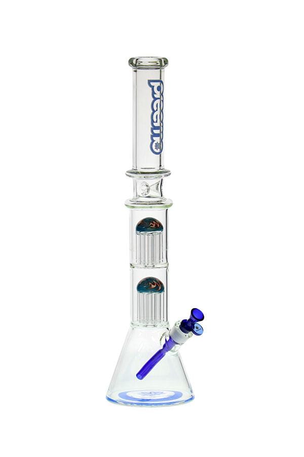 Preemo 9mm Double Tree Perc Beaker-22” Blue Vapexcape Vape and Bong Shop Regina Saskatchewan