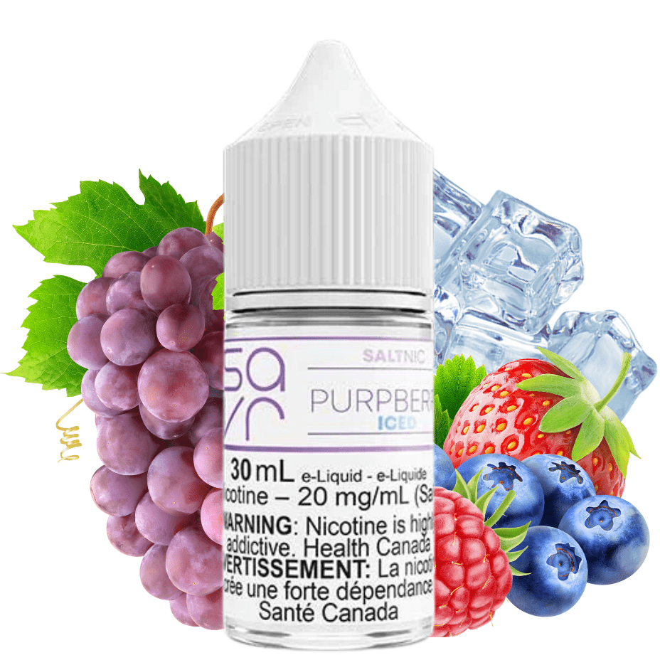 Purpberry Iced Salt by Savr E-Liquid 10mg Vapexcape Vape and Bong Shop Regina Saskatchewan