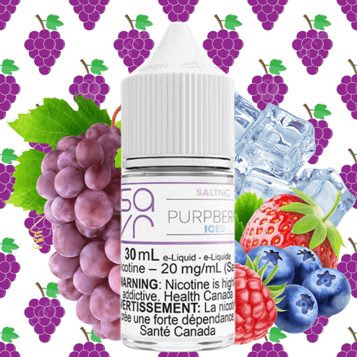 Purpberry Iced Salt by Savr E-Liquid Vapexcape Vape and Bong Shop Regina Saskatchewan